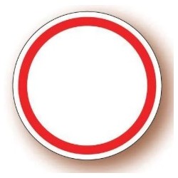 ETIQUETTE PAPIER ADHESIVE diam 36 mm - "NEUTRE FILET ROUGE" (lot de 5