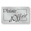 ETIQUETTE PAPIER ADHESIVE 32X19 mm ruban "Plaisir d'offrir" N/Arg (lo