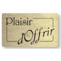 ETIQUETTE PAPIER ADHESIVE 32X19 mm ruban "Plaisir d'offrir" N/Or (lot