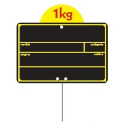 ETIQUETTE SOLENEW VOCC 150X100 mm - disque en ht, pique inox (lot de 