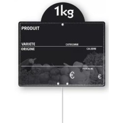 ETIQUETTE 4 SAISONS VOCC 150X100 mm - disque en ht, pique inox (lot d