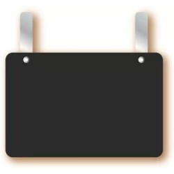 ARDOISE NEUTRE NOIRE 150X100 mm - 2 petites pattes (lot de 10)