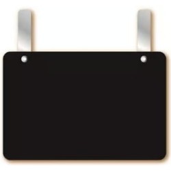 ARDOISE NEUTRE NOIRE 200X140 mm - 2 petites pattes (lot de 10)