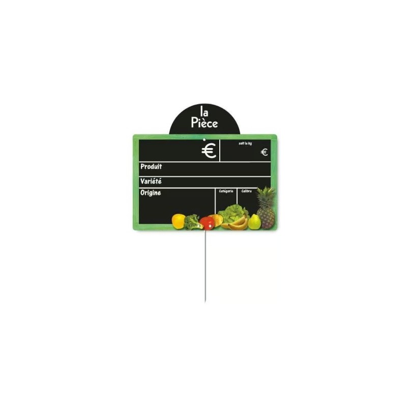 ARDOISE CUEILLETTE, VOC 200X150 mm - disque poids en ht, pique inox (