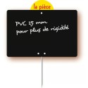 ETIQUETTE NOIRE NEUTRE 1,5 mm 150x100 mm - disque poids en haut, piqu
