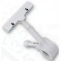 PINCE PORTE-ETIQUETTE ARTICULEE PLASTIQUE BLANC (lot de 10)