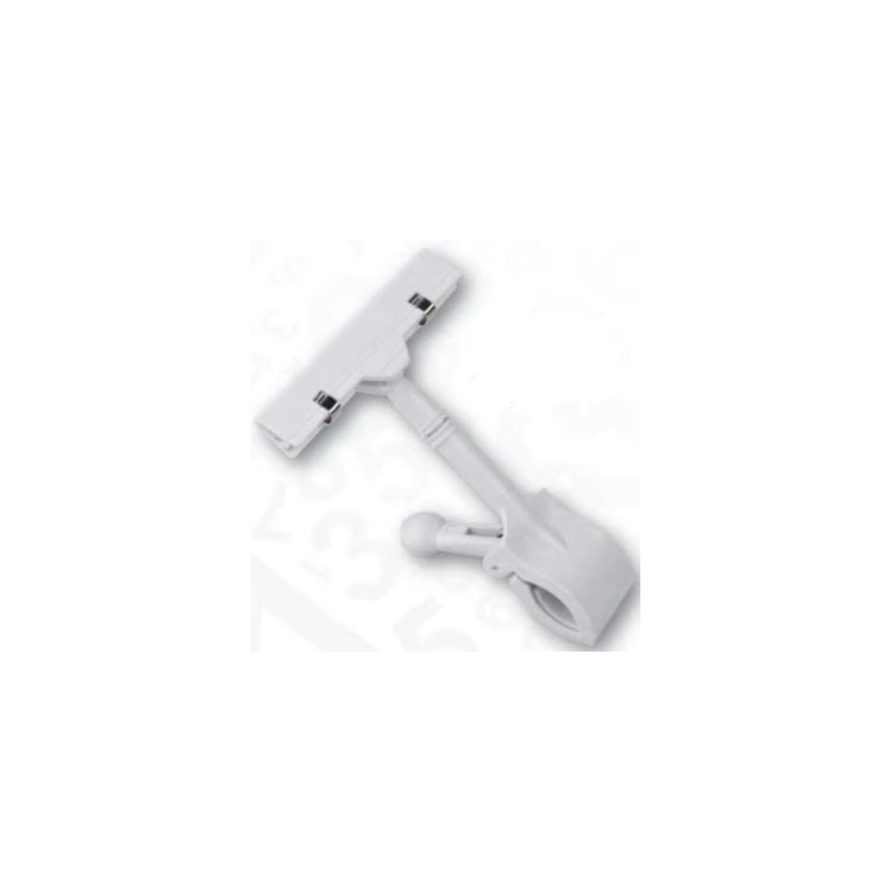 PINCE PORTE-ETIQUETTE ARTICULEE PLASTIQUE BLANC (lot de 10)