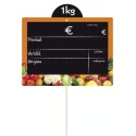 ETIQUETTE VITAMINE ORANGE VOC 150X110 mm - disque en haut, pique inox