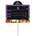 ETIQUETTE VITAMINE VIOLET VOC 150x110 mm - disque en haut, pique inox