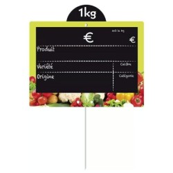 ETIQUETTE VITAMINE VERT ANIS VOC 150x110 mm - disque en ht, pique ino