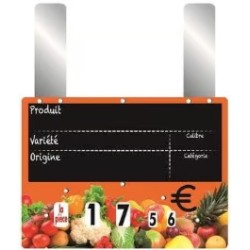 ETIQUETTE VITAMINE ORANGE VOC 150x100 mm - à roulettes, Gdes pattes (