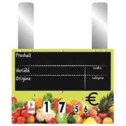 ETIQUETTE VITAMINE VERT ANIS VOC 150x100 mm - à roulettes, Gdes patte