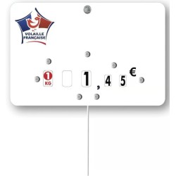 ETIQUETTE VOLAILLE DE FRANCE 120x80 mm – neutre, roulettes, pique ino