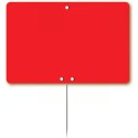 ÉTIQUETTE 120x80 mm fluo rouge, sans roulettes, pique inox (lot de 10