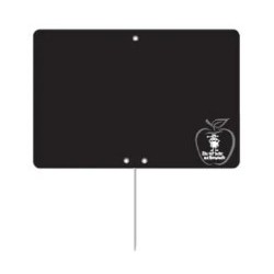 ETIQUETTE NOIRE NORMANDIE 150x100 mm – sans roulettes, pique inox (lo