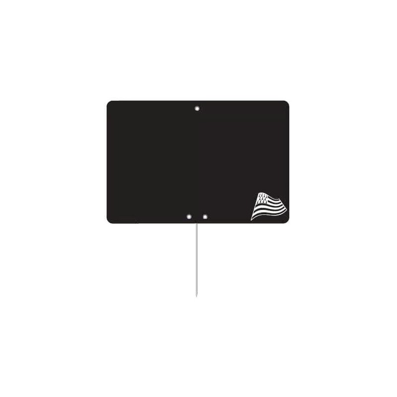 ETIQUETTE NOIRE BRETAGNE 120x80 mm – sans roulettes, pique inox (lot 
