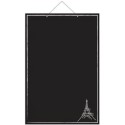 PANNEAU PARIS 400x600 mm – PVC expansé noir 3 mm, fil nylon