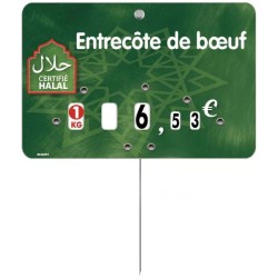 ETIQUETTE AÏCHA 105x70 mm – à texte, à roulettes, pique inox