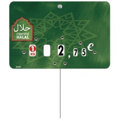 ETIQUETTE AÏCHA 120x80 mm – neutre, à roulettes, pique inox (lot de 1