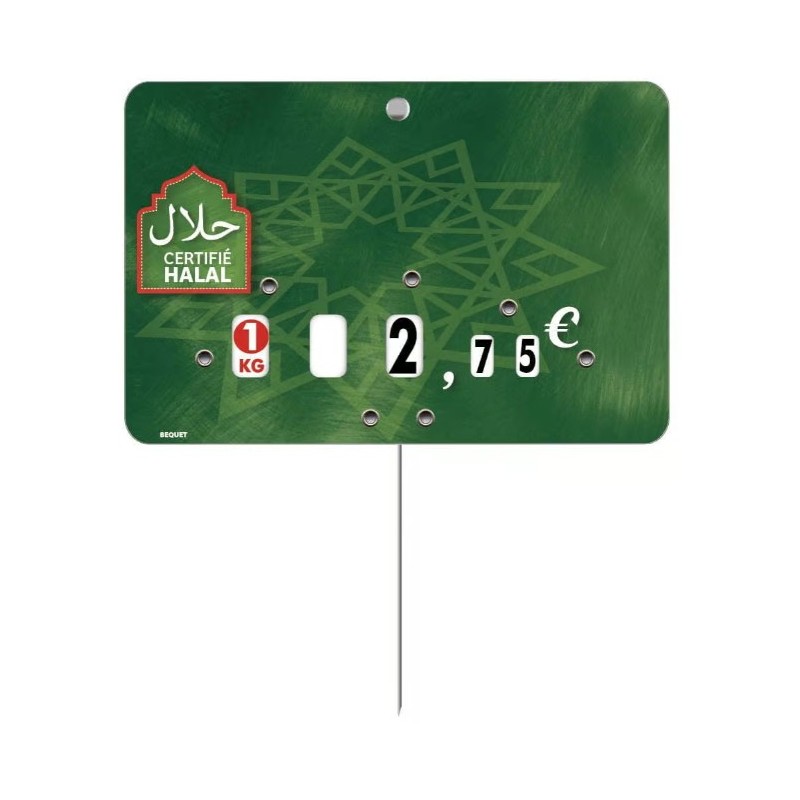 ETIQUETTE AÏCHA 120x80 mm – neutre, à roulettes, pique inox (lot de 1