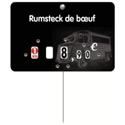 ETIQUETTE L'ESTAFETTE 120x80 mm – à texte, à roulettes, pique inox