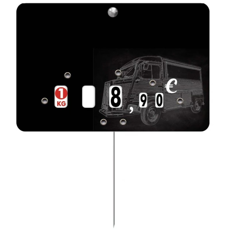 ETIQUETTE L'ESTAFETTE 120x80 mm – neutre, à roulettes, pique inox (lo