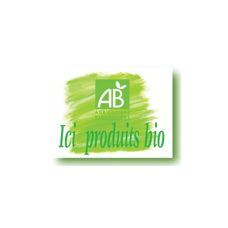 PANCARTE BIO 200x150 mm – Ici Produits Bio, fil nylon