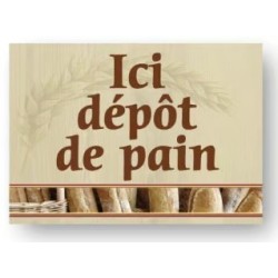 PANCARTE FOURNIL 200x150 mm – Ici dépôt de pain, fil nylon