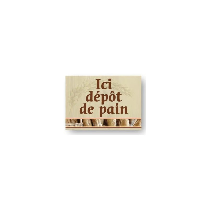 PANCARTE FOURNIL 200x150 mm – Ici dépôt de pain, fil nylon
