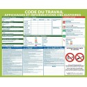 PANCARTE 470x600 mm – Affichage Code du Travail, fil nylon, 1 feutre 