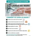 PANCARTE 210x300 mm – Lavage des mains, 2 bandes adhésif double face