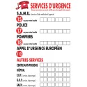 PANCARTE 200x300 mm – Services d'urgence