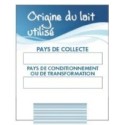 CLIP 40x50 mm – Origine du lait + grippeur adhésif (lot de 10)