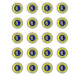 POCHETTE  60 LOGOS ADHESIFS "IGP" - Ø 16 mm