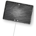 ETIQUETTE 240x160 mm – Schiste neutre, sans roulettes, pique inox (lo