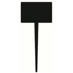 ÉTIQUETTE 80x60 mm Maxipic Rectangle noire, 1.5 mm, pique plastique (