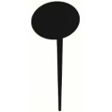 ÉTIQUETTE 80x60 mm Maxipic Ovale noire, 1.5 mm, pique plastique (lot 