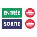 KIT ADHESIF 4 PIECES - entrée/sortie - 2 sens interdit (supprimé)