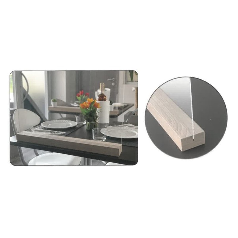 DISTANCIATEUR GRAND MODELE - 74 x 52 x 10 cm -plexi avec support bois