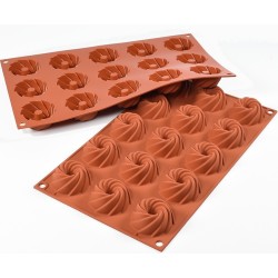 PLAQUE SILICONE 300X175 - 15 swirl Ø 47.5xht20 mm - 16ml