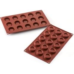 PLAQUE SILICONE 300X175 - 15 ronds Ø 40xht13 mm - 12.3ml