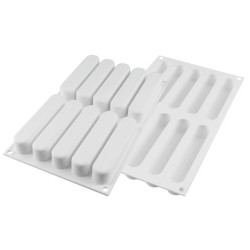 PLAQUE SILICONE 300X175 - 10 fashion éclairs 130x25xht25 mm - 80ml