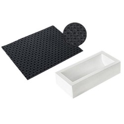 TAPIS DECOR SILICONE - Imprimé pois 250x185xht2.5 mm