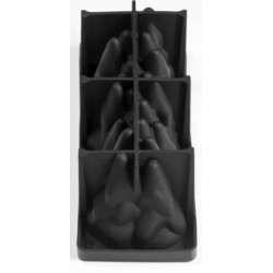 MOULE SILICONE BUCHE - Décor arbres enneigés 250x90xht95 mm - 1100ml