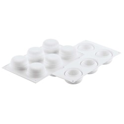 PLAQUE SILICONE 300X175 - 6 ronds décors mistery Ø 65xht35 mm - 95ml