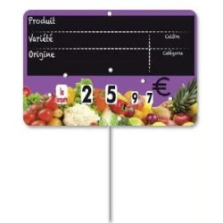 ETIQUETTE VITAMINE VIOLET VOC 150x100 mm - à roulettes, pique inox (l