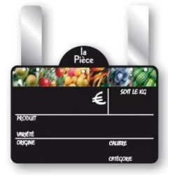 ETIQUETTE FRAÎCHEUR VOC 150x100 mm - disque poids en haut, Gdes patte