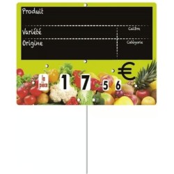 ETIQUETTE VITAMINE VERT ANIS VOC 200x150 mm - à roulettes, pique inox