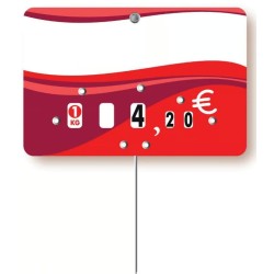 ETIQUETTE EVASION CHARCUT. TRAIT 105x70 mm - neutre, à roulettes, piq