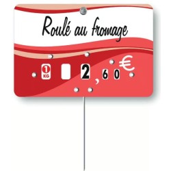 ETIQUETTE EVASION CHARCUT. TRAIT 105x70 mm - à texte, à roulettes, pi